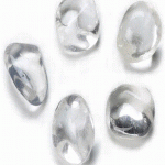 Set of 5 clear quartz crystals in a circle